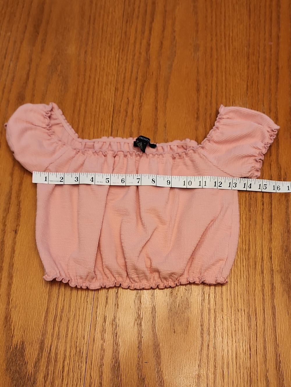 Forever 21 Smocked Off-Shoulder Crop Top - Picture 11 of 16